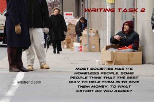 Most Societies Has its Homeless People (Writing Task 2)