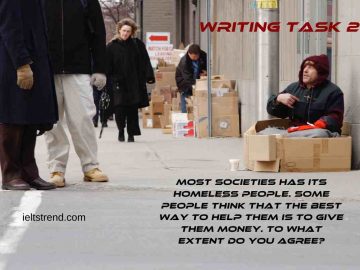 Most Societies Has its Homeless People (Writing Task 2)