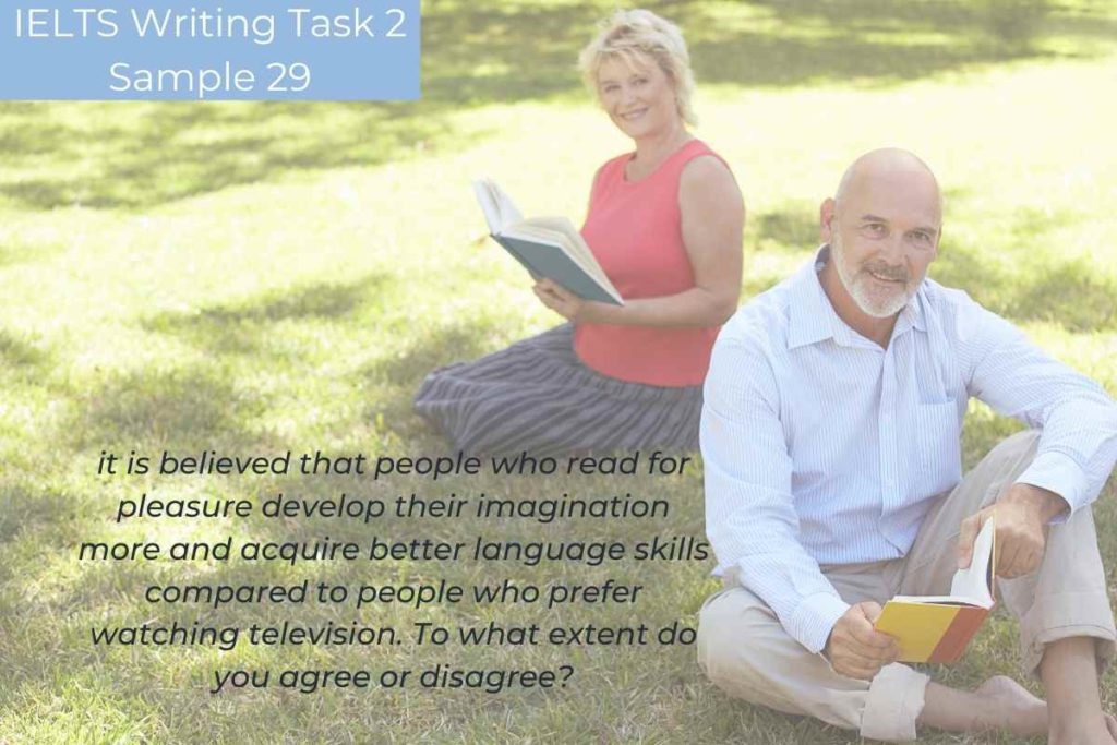 IELTS Writing Task 2 – Sample 29 People Who Read